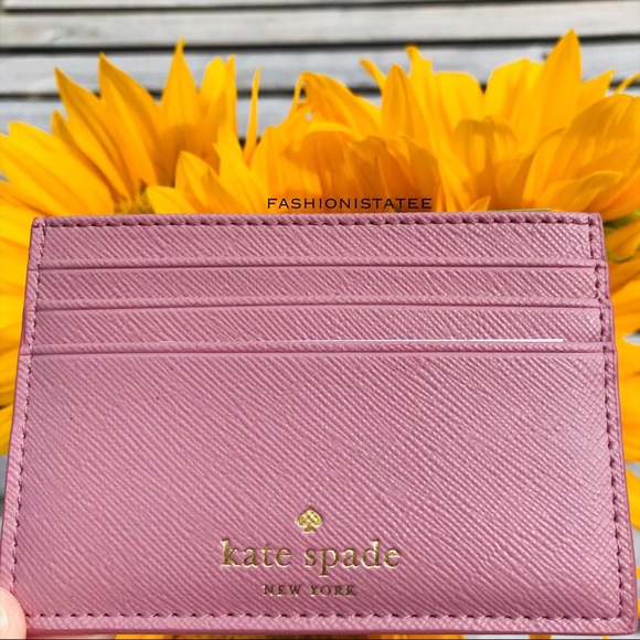 Kate spade graham card holder glitter dusty peony - Picture 3 of 8